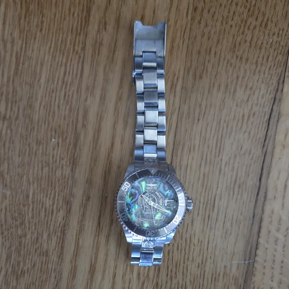 Invicta Silver Watch with Iridescent Dial